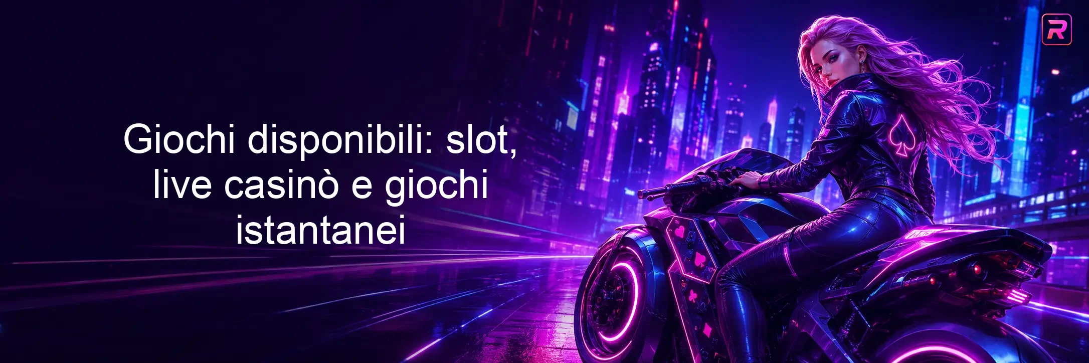 Giochi disponibili: slot, live casinò e giochi istantanei